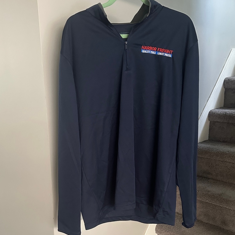 Harbor Freight Port Authority Navy Pullover never worn size XL